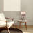 Marcele 1 Light Table Lamp With Matte Black Finish And Natural Cream With Black Forest Pattern Shade