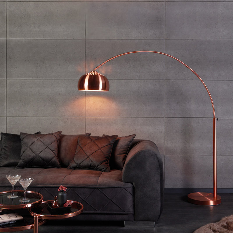 Ioanna 210cm Copper Arched Floor Lamp