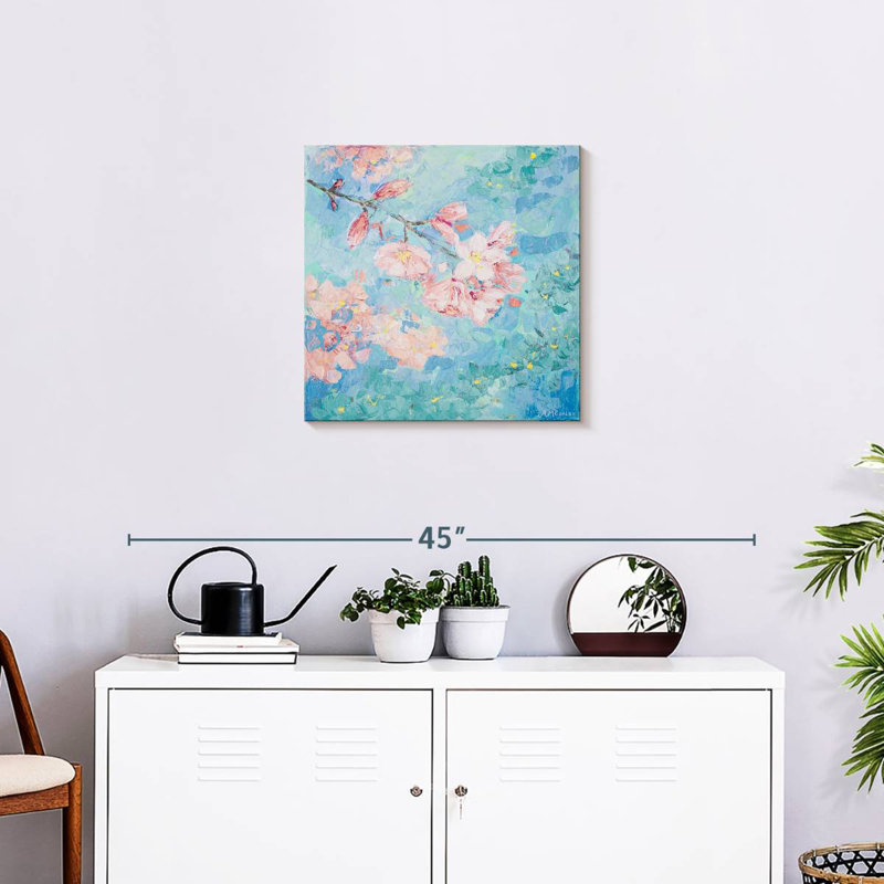 Yoshino Cherry Blossom I, 20" H x 20" W