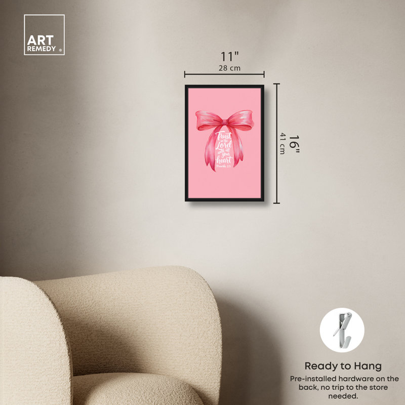 «Trust In The Lord», reproduction d'art sur toile encadrée par Art Remedy, cadre noir, 10 x 15, 16"H x 11"W, Black Frame