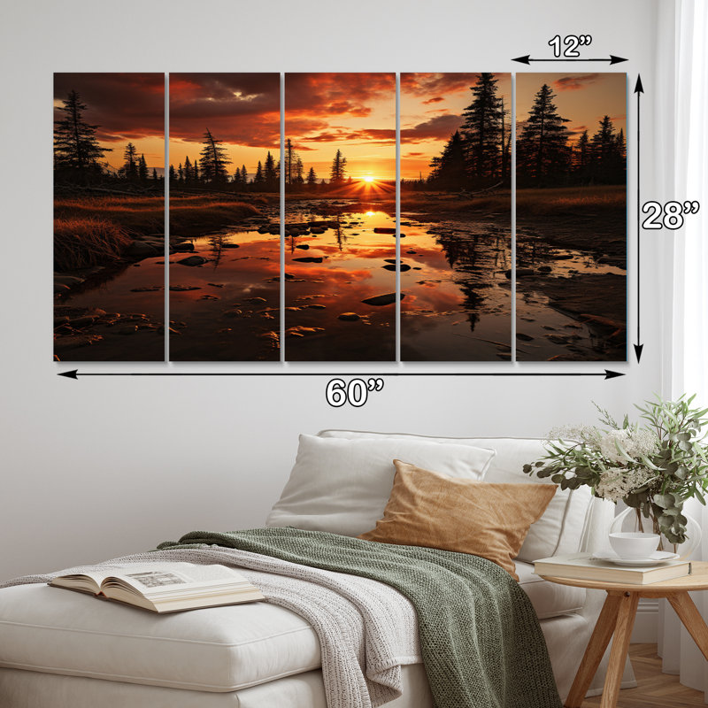Canada Sunset Bliss Cities & Countries Wall Decor on Metal