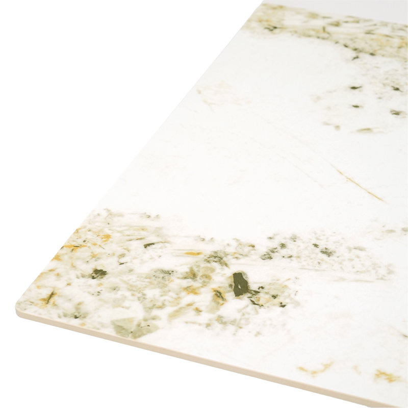 Square Dining Table, Sintered Stone Kitchen Table for Small Space, White