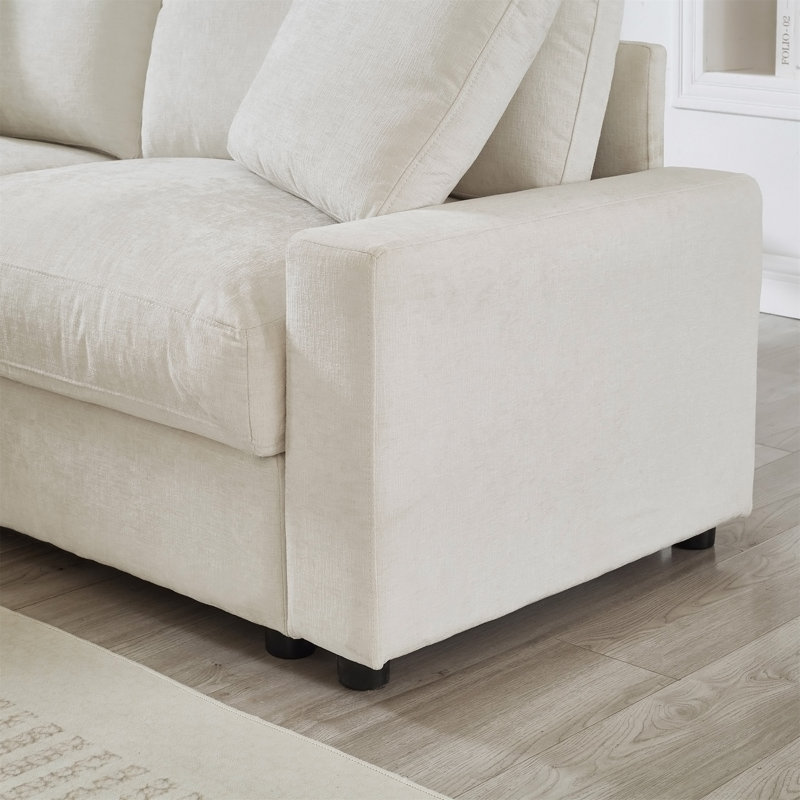 Canapé modulaire 72,05 po L, Polyester beige