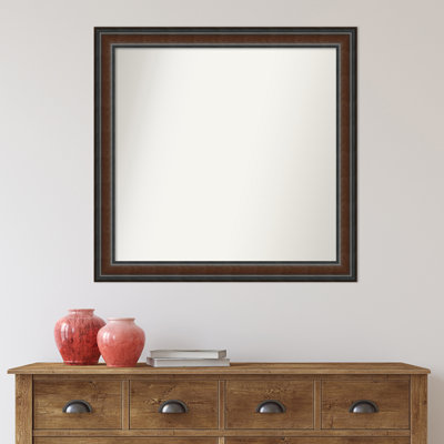Halcott Solid Wood Rectangle Wall Mirror