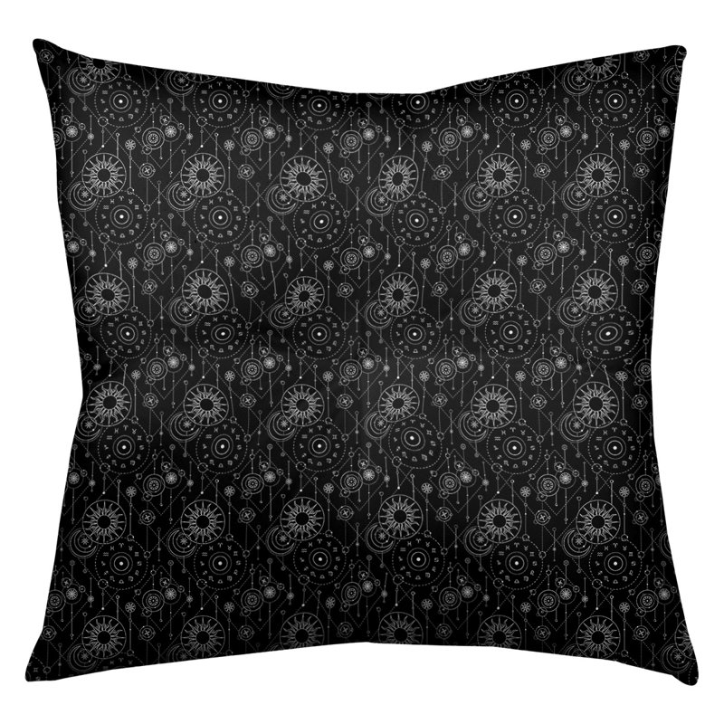 Coussin de sol carré Katelyn Elizabeth, 26 po x 26 po, Noir