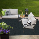 Amoros Furnish my Place Modern Indoor/Outdoor Commercial Solid Color Rug - Pet and Kids Friendly Rug, Stain Resistant, Floor Carpet for Living Room & Hallway, Wedding - Dark Green