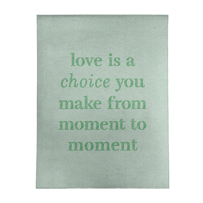 Tapis de l’amour manuscrit est un en poly-chenille choice quote, Rectangle 5 pi x 7 pi