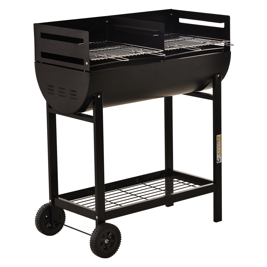 Dakota Fields Bakkala 90cm W Barrel Charcoal Grill