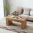 Farmhouse Coffee Table, Rectangle Wooden Center Table With Hidden Storage Drawer, Thick Coffee Tables For Living Room, Office, Apartment, Rest Area