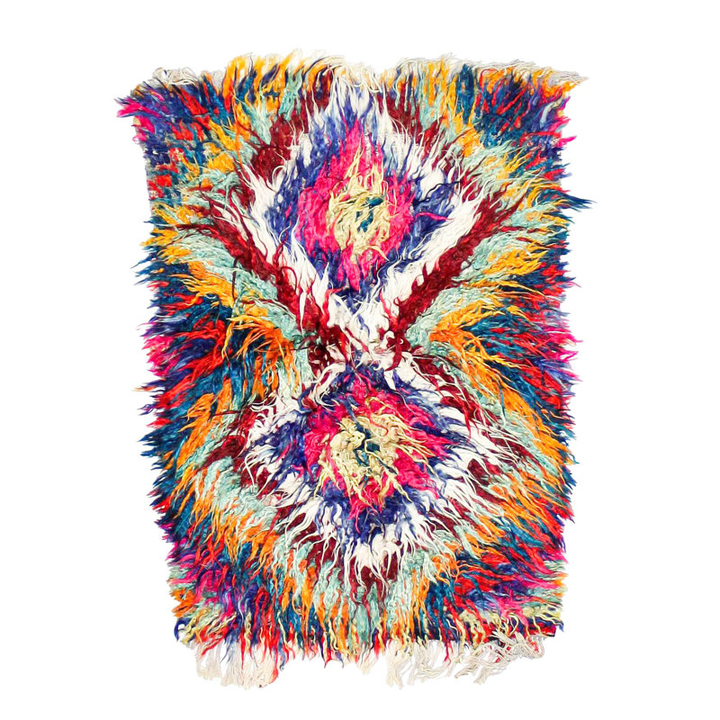 Tapis tribal turc multicolore 4 x 5