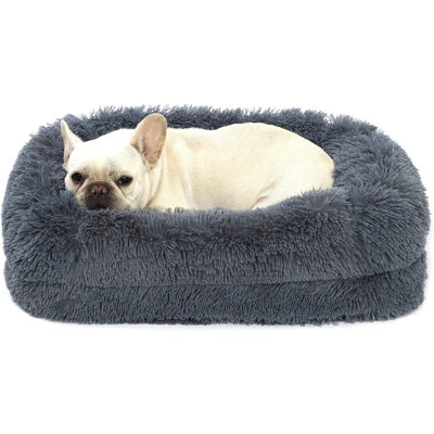 Calming Dog Beds For Dogs, Dual Layer Orthopedic Egg Crate Foam & Memory Foam Faux Fur Shag Pet Mattress Warming Rectangle Cuddle Bed Comfy Anti Anxie -  Archie & Oscarâ¢, 008F737967A1475EAC082867654EB526