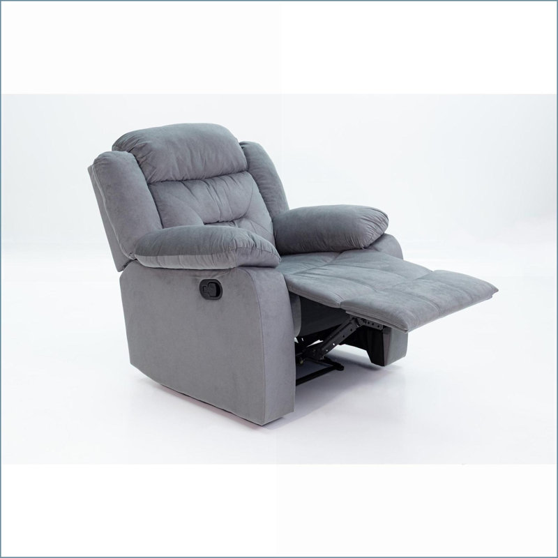 Recliners Single Manual Motion | Plush Velvet | Dark Gray