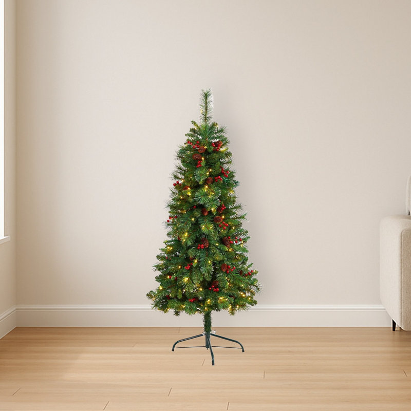 Flat Back Montreal Pine Artificial Christmas Tree