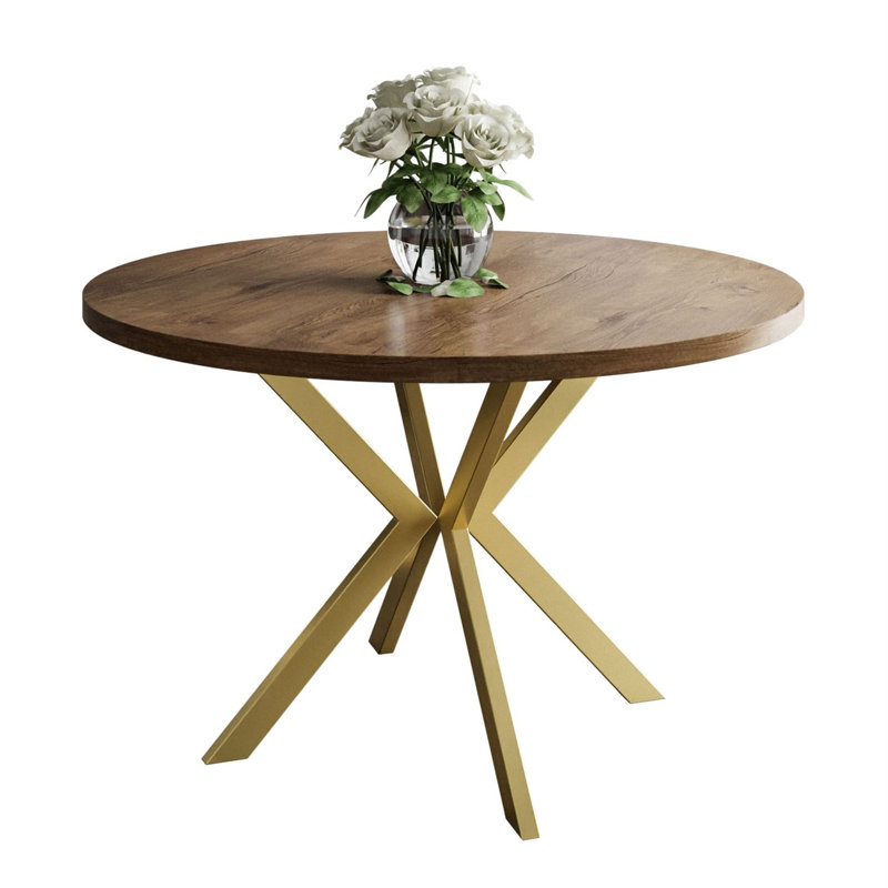 Almehdi Round Dining Table, Brown, 120cm L x 196cm W
