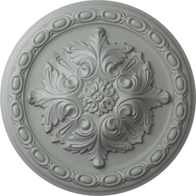 Endurathane Blackthorne Ceiling Medallion, 11 3/4"OD x 3 5/8"ID x 1"P (Fits Canopies up to 4 7/8"), Factory Primed