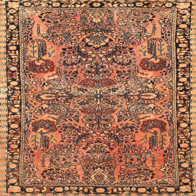 Tapis traditionnel rouge / orange