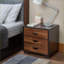 Noyer & amp; Table basse Eloy avec tiroirs lisses et finition espresso Rangement élégant pour le salon