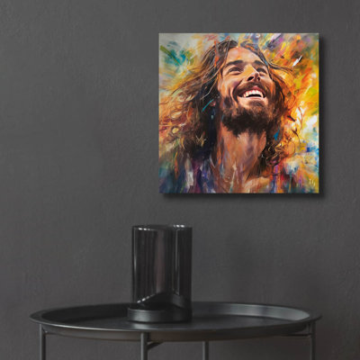 «Jesus - Harmony Of Hue And Heartbeat» par Ivan Guaderrama, art mural en verre acrylique