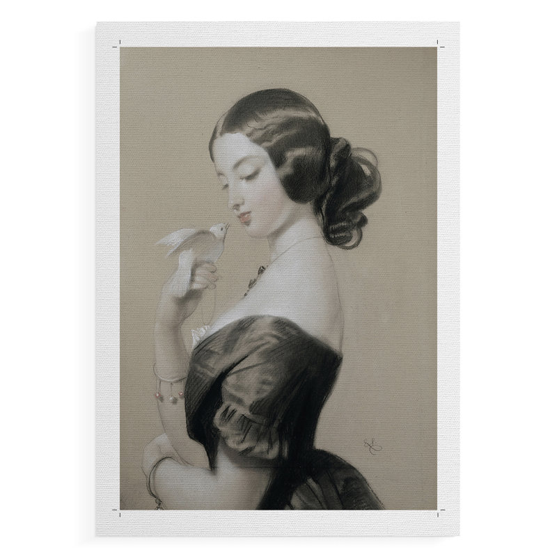 Reproduction de portrait rétro LIX - impression sur toile seulement - non encadrée, H 48 po x l 32 po