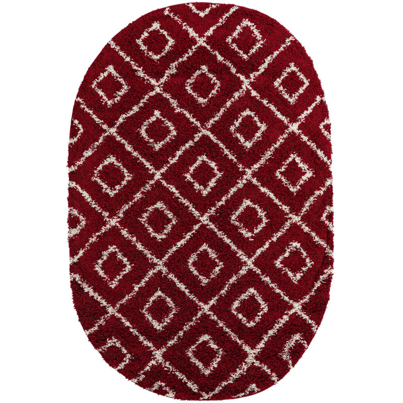 Assata Geometric Indoor Rug, Oval 5'3" x 8'