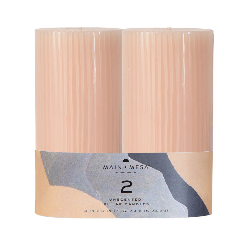 Main & Mesa Ribbed Pillar, Taupe