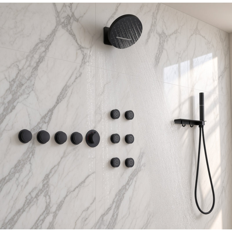 Complete Shower System with Rough in-Valve