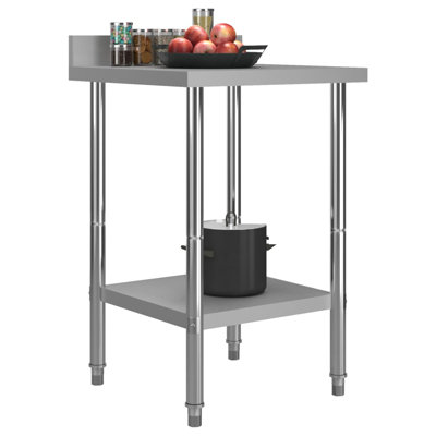 Kitchen Work Table Stainless Steel Sevice Gastronomy Table by Inbox Zero
