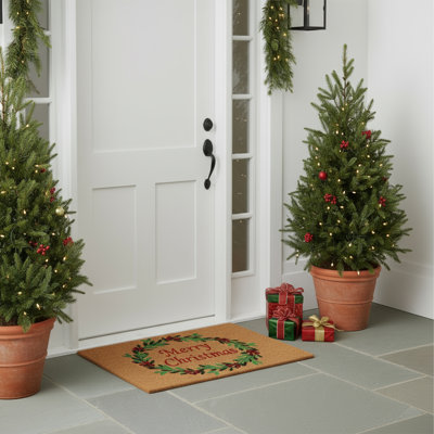 Kandace Non-Slip Christmas Outdoor Doormat
