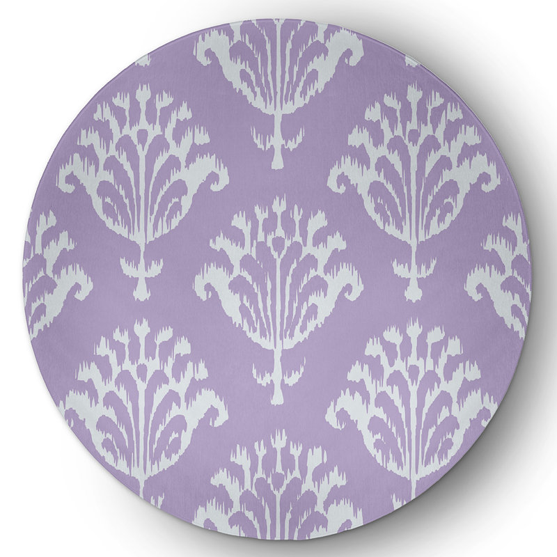 Shingadia Chenille Floral Indoor Rug, Round 5'