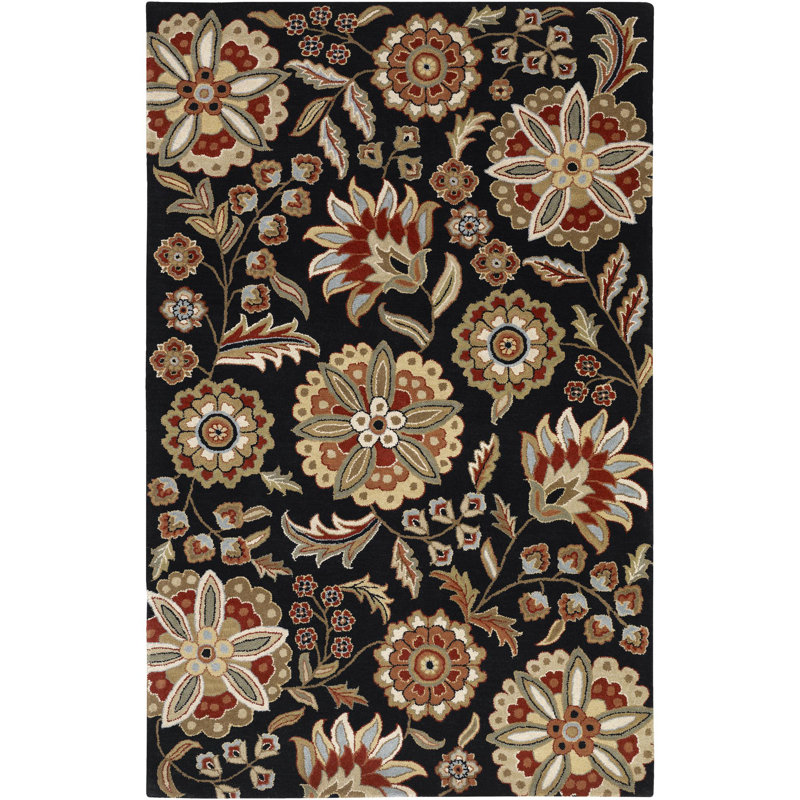Telse Hand Tufted Wool Floral Rug