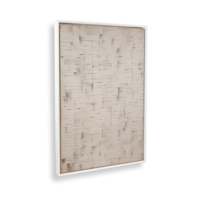 Impression sur toile texturée «Tranquility I», H 18,75 po x l 12,75 po x P 1,75 po, Cadre flottant blanc opaque