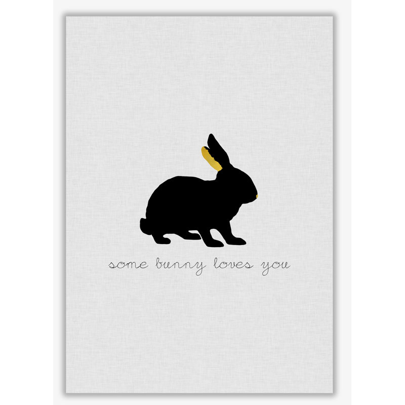 Some Bunny Loves You Animal - Print, 60 cm H x 42 cm W x 1 cm D, No Frame