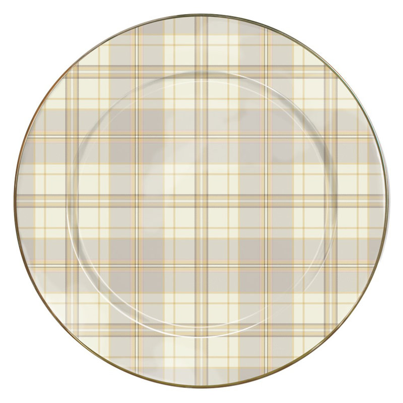 Tartan Latte Charger/Plate