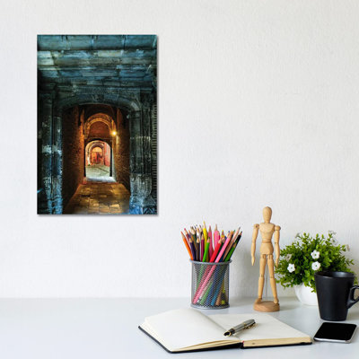 France, Toulouse. Tunnel Leading To A Courtyard by Hollice Looney - Wrapped Canvas Print