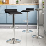 Akeiya Swivel Upholstered Adjustable Height Counter Stool