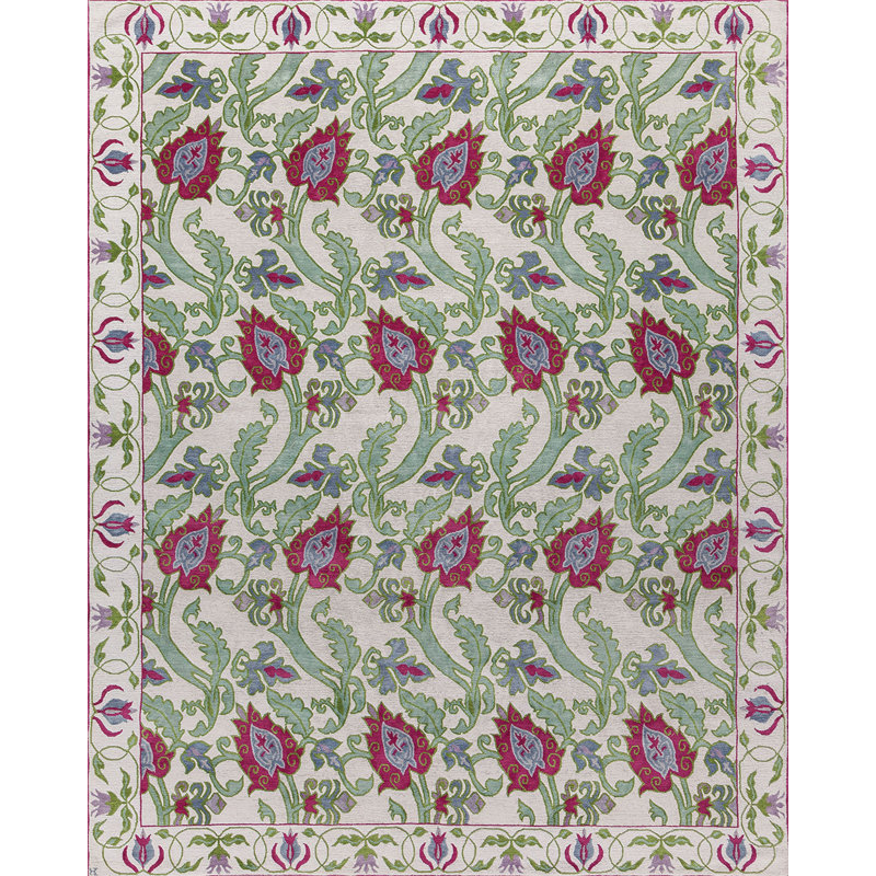 Classic Floral Area Rug, Rectangle 9' x 12'