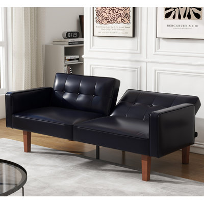 Alexender Futon Sofa Bed Couch Memory Foam Futon Convertible Bed Sleeper for Living Room,Small Space by Wade Logan