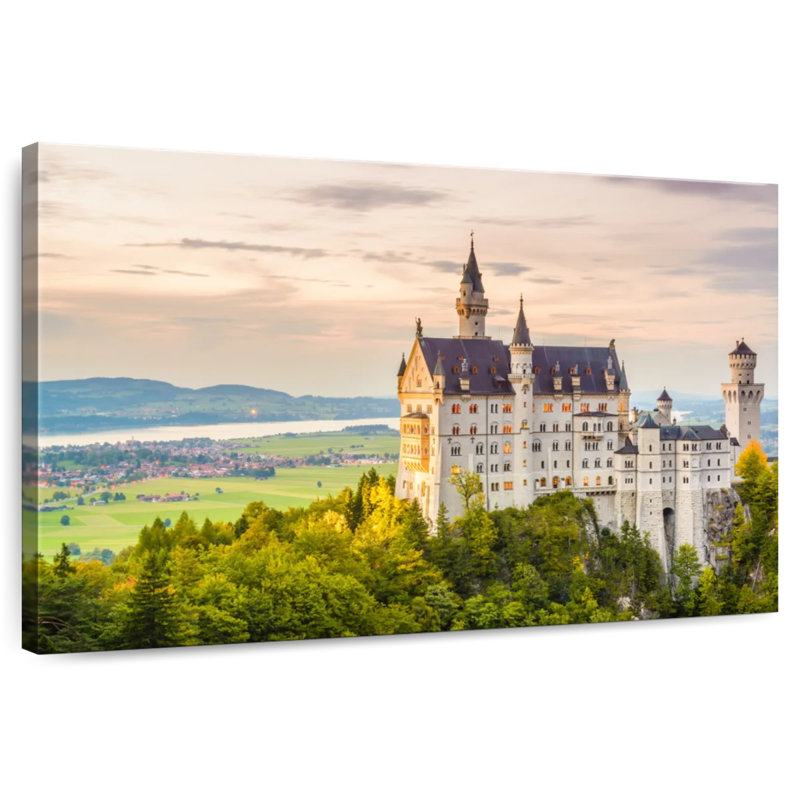 Lilie Historic Neuschwanstein Castle, 34" H x 51" W