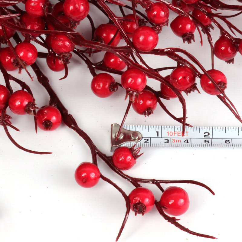 Grande couronne en soie 22 po Rosehip