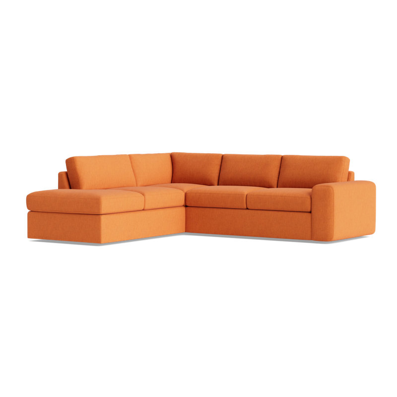 The OG Sectional, Left Hand Facing, Performance Weave - Carrot