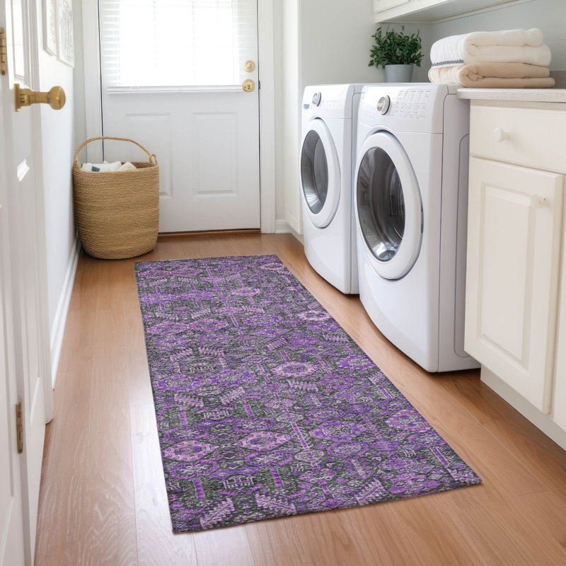 Tapis intérieur / extérieur Jurnee avec envers antidérapant, Tapis de couloir 2 pi 3 po x 7 pi 6 po