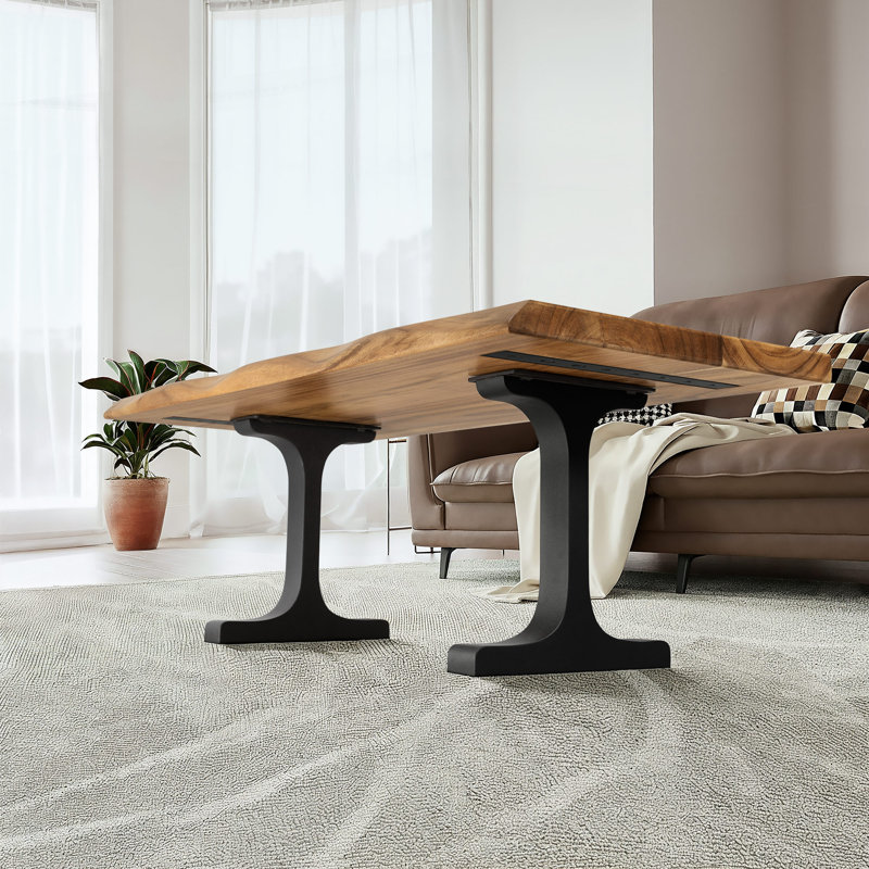 Table basse rectangulaire, H 18,4 po x l 24 po x P 48 po