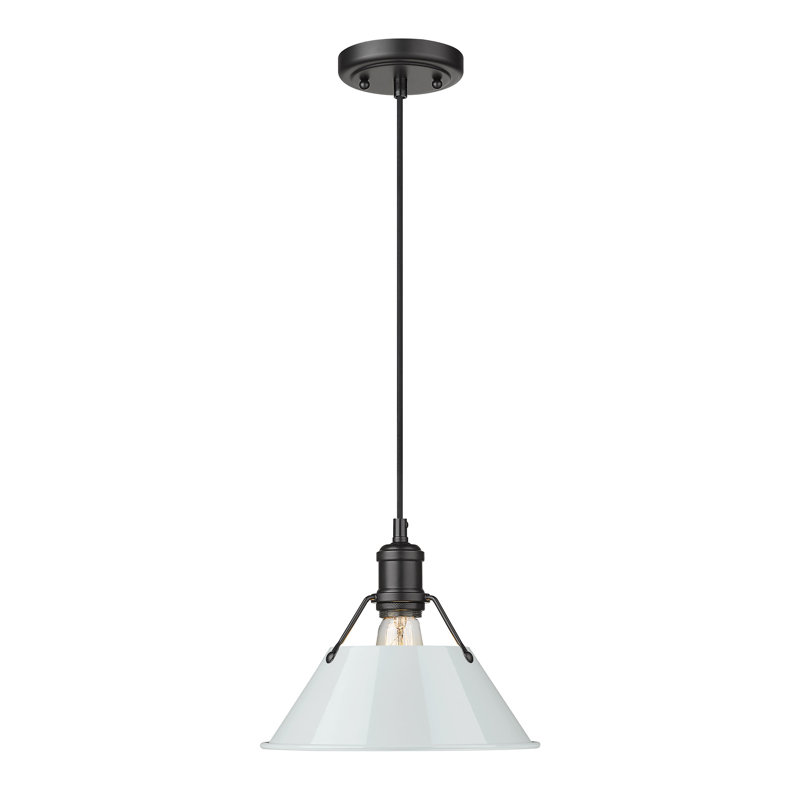 Weatherford 1 - Light Pendant, Matte Black, 130" H x 10" W x 10" D, Dusky Blue