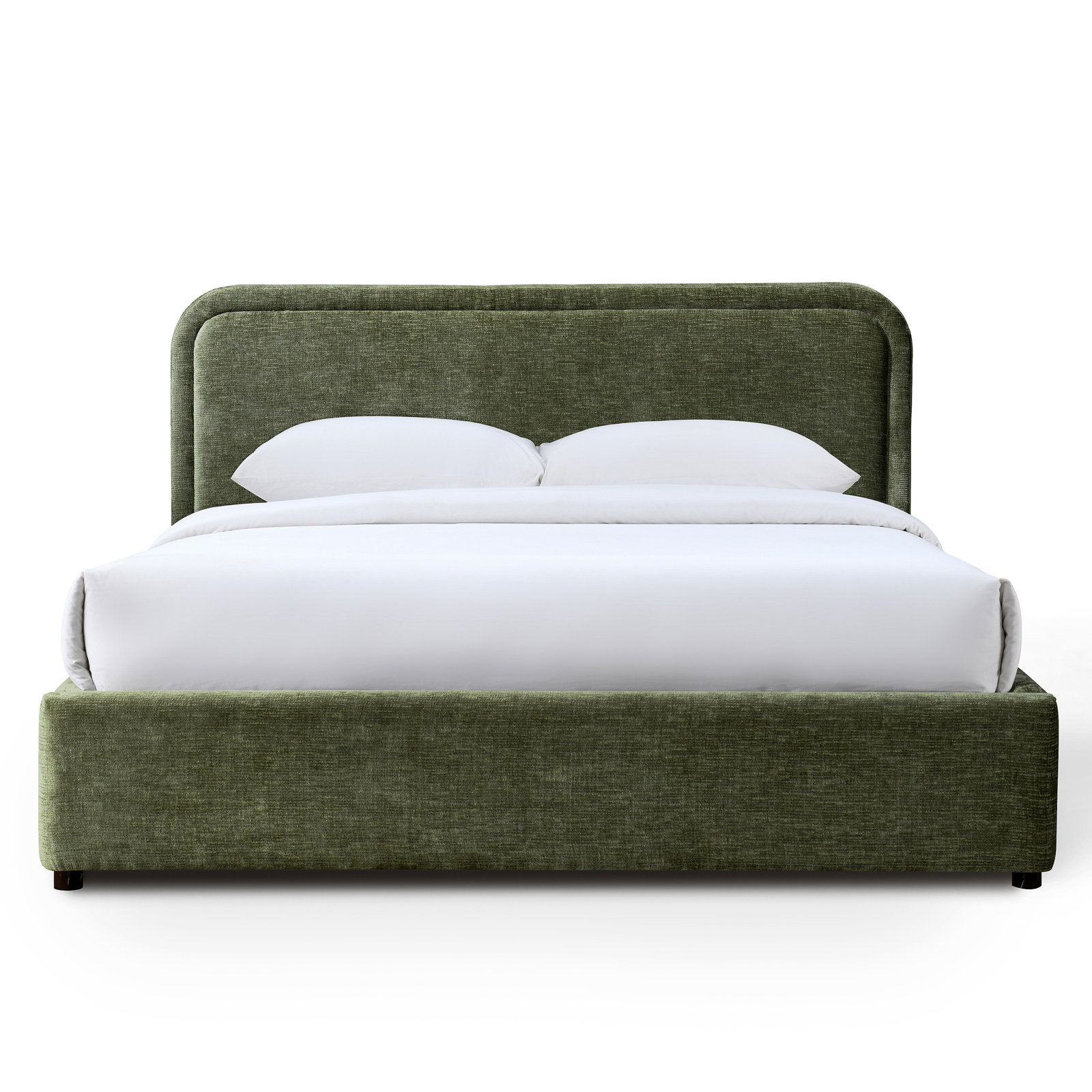 Baneza Platform Bed, King, Moss Green