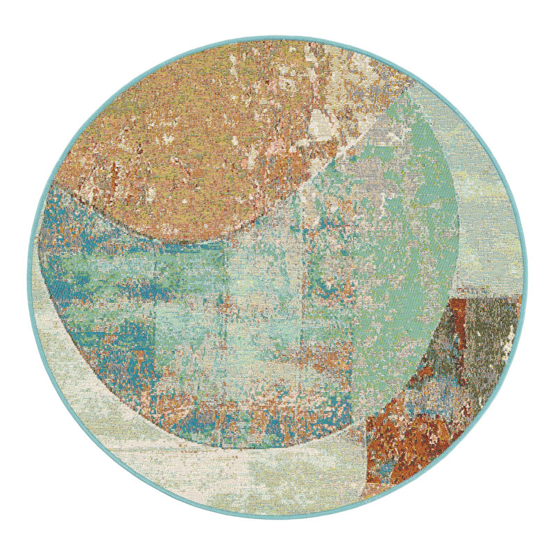 Keazia Indoor/Outdoor Area Rug, Round 3'3"