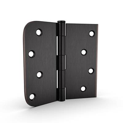 24 Pack  4in Oil Rubbed Bronze Door Hinges Interior Door Hinges 4 x 4 Inch with Square & Round Corners, Iron Material