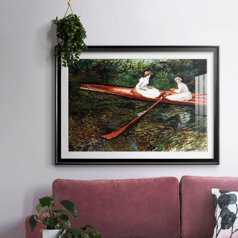 Le skiff rose, 1890, H 27 po x l 39 po x P 1,5 po, Noir