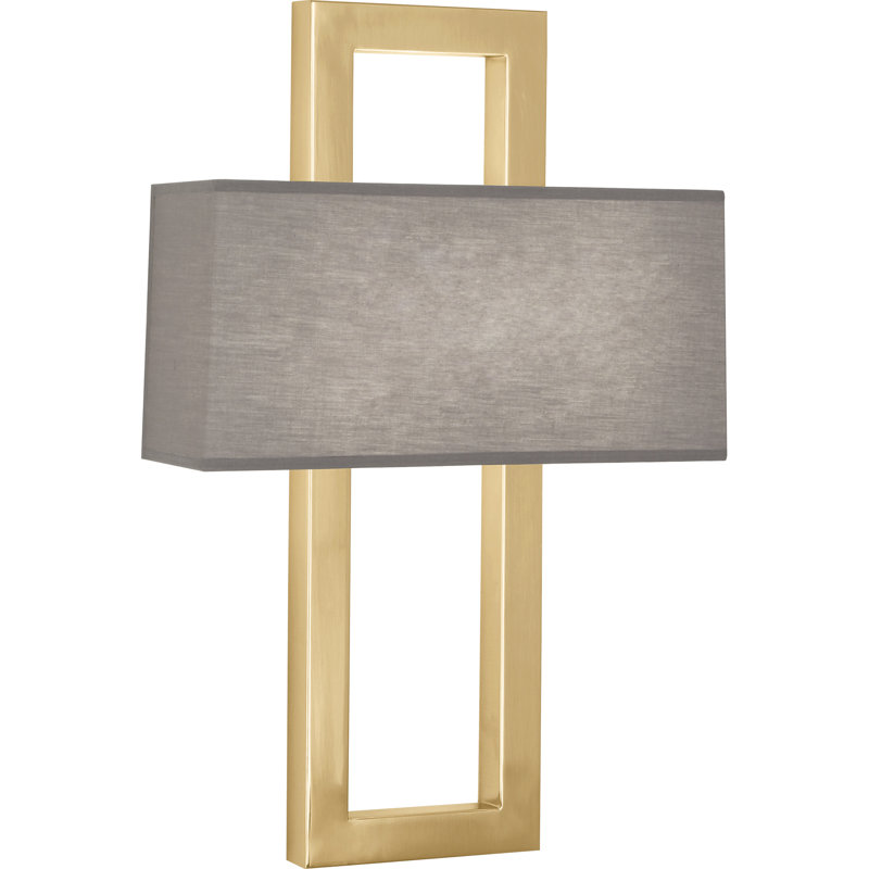 Doughnut Wall Sconce - Antique Silver - Smoke Gray Shade, Brass