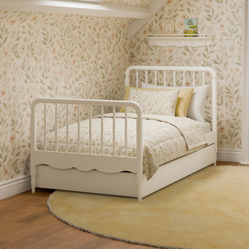 Twin Storage Trundle Bed, White