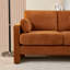 Petit canapé Modern Modern de 58,66 po, causeuse de style Mid-Century en chenille avec coussins de dossier et canapé d'appoint